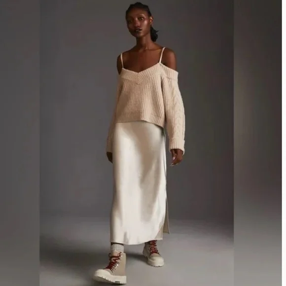 NWOT Anthropologie Mare Mare Layered Sweater Slip Dress - Picture 1 of 14